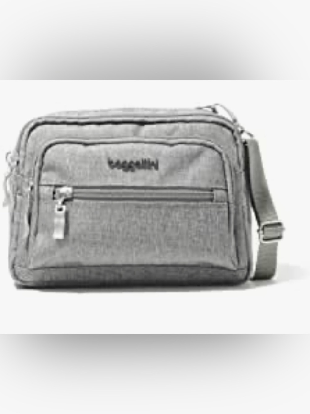 Nwot Baggallini Triple Zip crossbody purse bag stone color